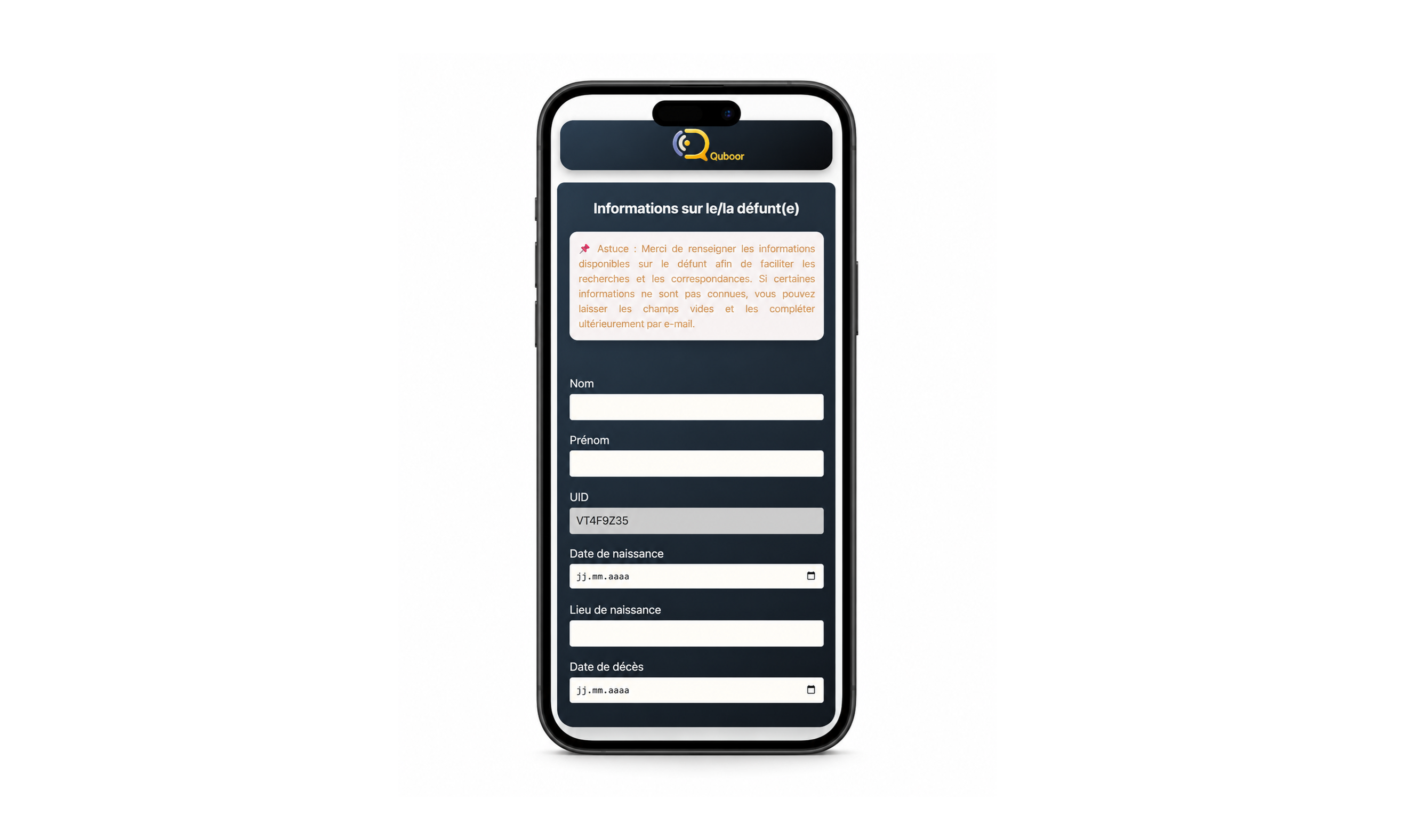Quboor plateforme mémoire 3